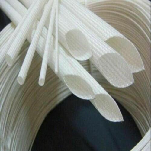 1-40 mm ID 600 Deg.C Fiberglass Tube Silicone Resin Braided Wire Sleeve Flame Resistant Fiber Glass Insulate Cable Pipe Protect