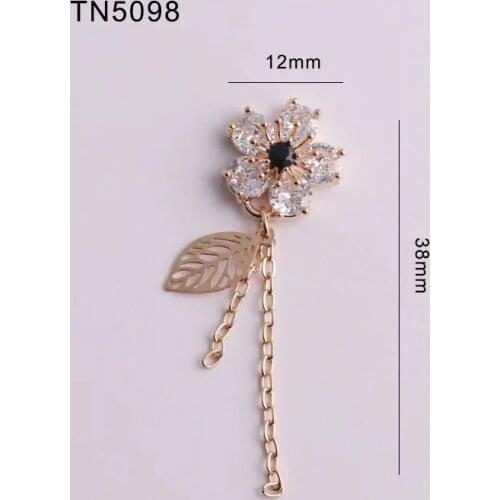 10pcs TN5098 flower tassel Alloy Zircon Nail Art Crystals jewelry Rhinestones nails accessories supplies nail decorations charms