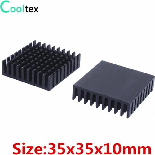 10pcs/lot) High quality 35x35x10mm Aluminum heatsink radiator heat sink for Electronic LED integrated circuit cooling cooler