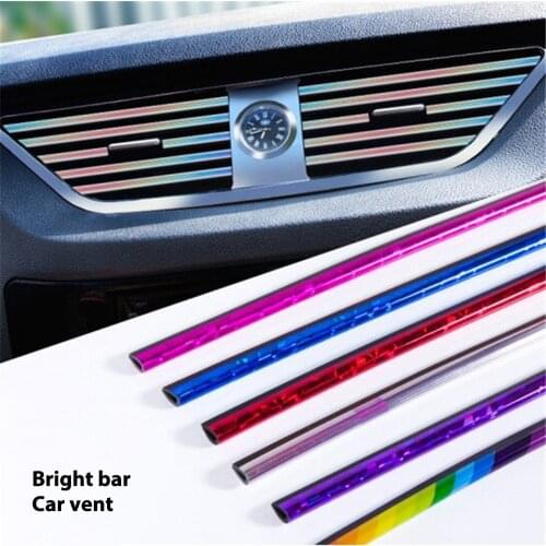 10Pcs 20cm Universal Car Air Conditioner Outlet Decorative U Shape Moulding Trim Strips Decor Car Styling Accessories