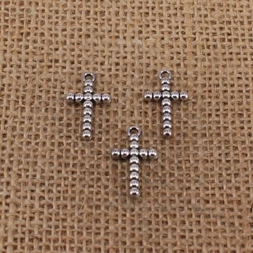 15pcs Crosses Charms 23x13mm Antique Silver Color Pendant for DIY Jewelry Making Findings Handmade Craft 1884