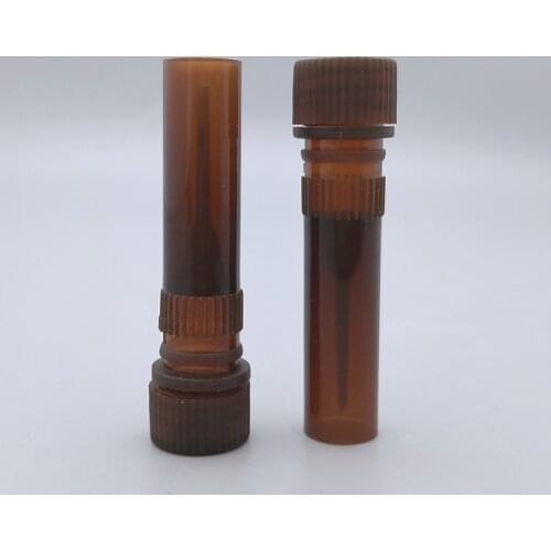 500pcs/lot 0.5ml Lab Brown cryovial tube plastic Freezing tube Laboratory Sample tube avoid light with Silica gel gasket