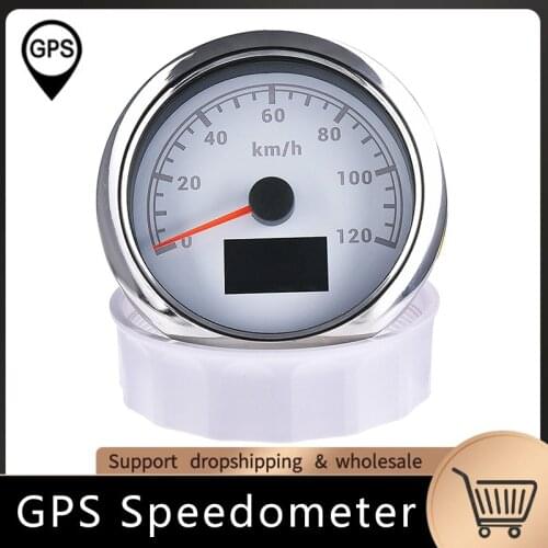 85MM GPS Speedometer 3 In 1 LCD Display 120 km/h Speed Odometer With COG Trip Total Mileage Fit For Car Boat Marine 12V 24V