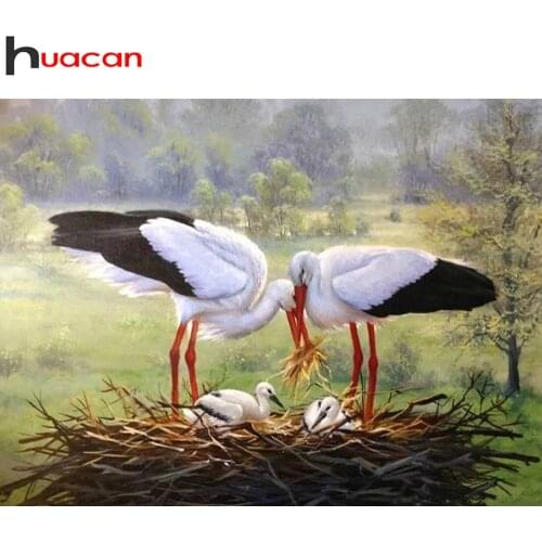 Huacan Diamond Art Painting Cran Full Square/round Diamond Embroidery Animal Scenery Mosaic Home Decor Wall Sticker