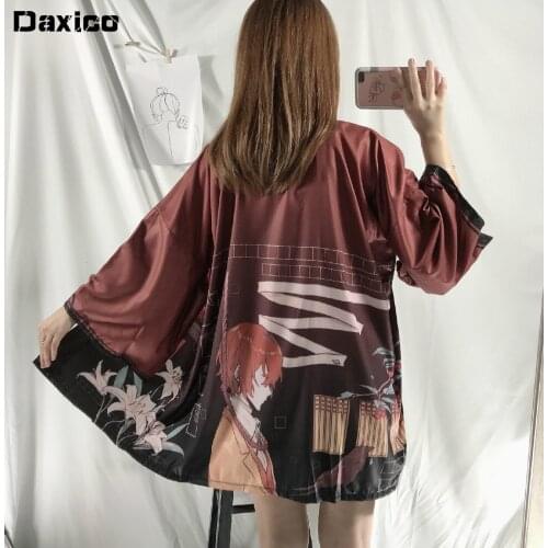 Japanese Kimono Traditional Woman 2020 Blouse Shirt Lady Yukata Samurai Clothing Haori Loose Blouse Tops Sun Protection Shirt
