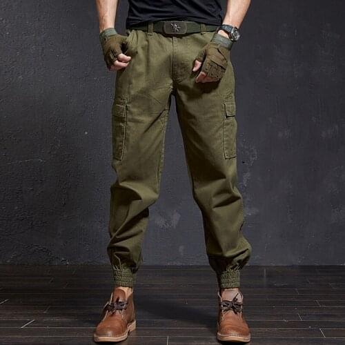 High Quality Mens Casual Pants Military Men Streetwear Tactical Joggers Camouflage Cargo Pants Multi-Pocket Army Trousers