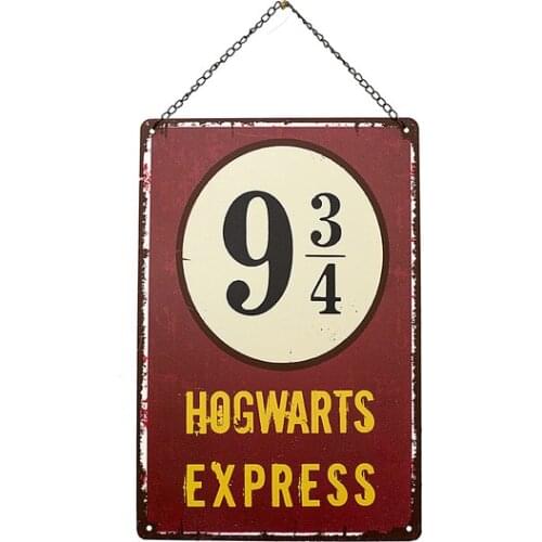 Carma Concept Hogwarts Express Metal wall and Door Ornament-Retro Metal Board wall graphics gráficos de parede настенная графика
