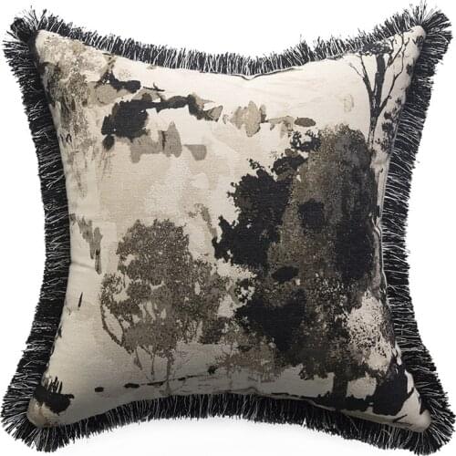 Scenic Black White Printed Cushion Cover Pillowcase Decorative Living Room Cushion Pillows Home Decor