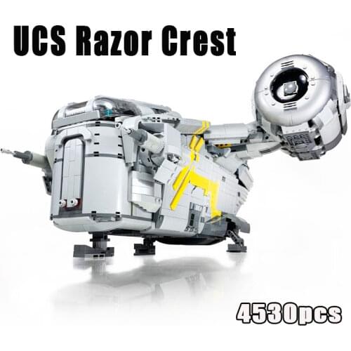 Childrens UCS Razor Crest construction DIY model building block, star series wars building block parts childrens toy gift MOC
