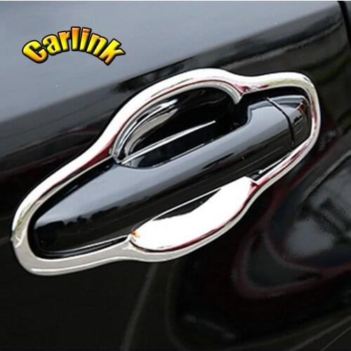 For Hyundai NiNth sonata 2015 2016 2017 ABS Chrome car styling body door handle bowl detector sticker cover trim accessories
