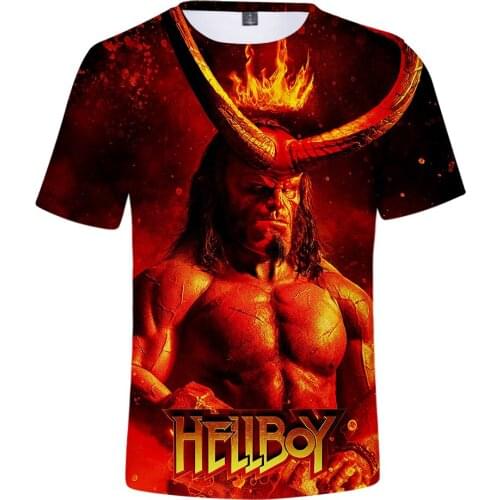 Aikooki New Hellboy 3D T shirt Men/Women Summer Fashion Casual O-Neck T-Shirt Harajuku Short Sleeve print Hellboy Mens T shirt
