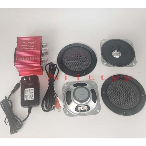 Hi-Fi Audio Stereo Amplifier Arcade Game Audio Kit 4 inch Speaker for Raspberry Pi Multi Game PCB Pinball Machine