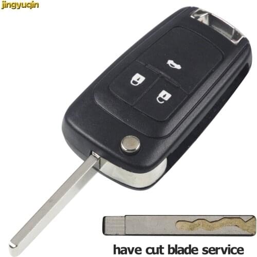Jingyuqin Uncut Blade 3 Buttons For OPEL VAUXHALL Insignia Zafira Astra Key Shell Folding Flip Case Fob Blank