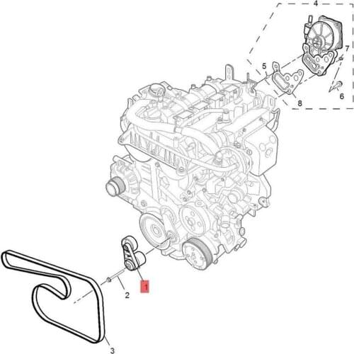 Alternator fan belt Kit Generator tensioner Idler Pulley For Chinese SAIC MG GS Roewe RX5 GT 360 AUTO part 24104891