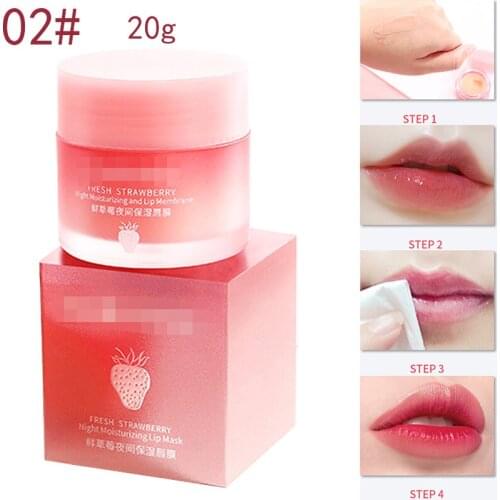 Korea lips care lip sleep mask night sleep hydrated maintenance lip balm pink lips whitening cream nourish protect 3g