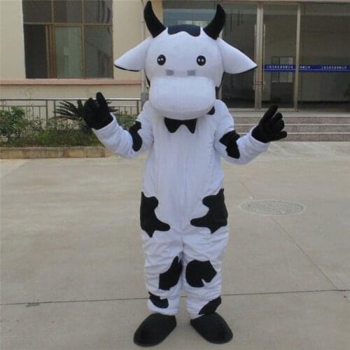 Cow Mascot Costume Adult Size Halloween Christmas Birthday Party Performances Cartoon Character Cow Mascot Costumes