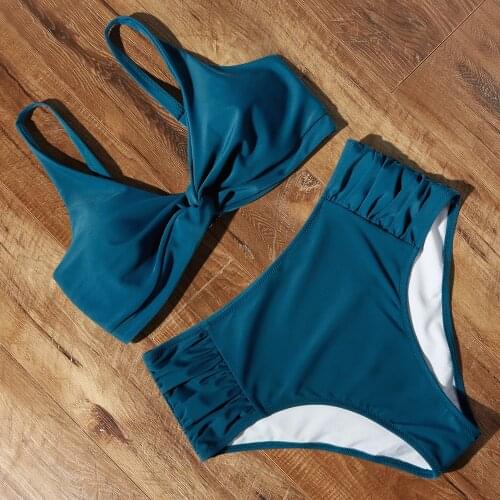 Leopard Bikini Women Push Up Swimsuit Women Cross Knot Iron Buckle Bikini Biquini Summer Swim Beachwear High Waist Bikini 2021