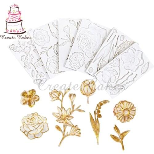 Square Fondant Mould For Wedding Cake Flowers Silicone Baking Supplies Silicone Cake Molds Cake Decoration Tool Kitchen Tool