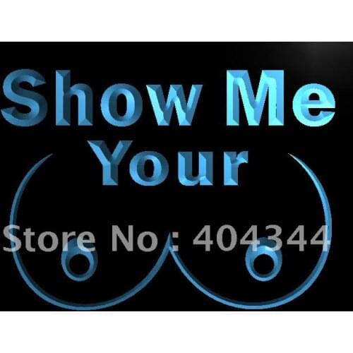 LC246- Show Me your Tits LED Neon Light Sign home decor crafts
