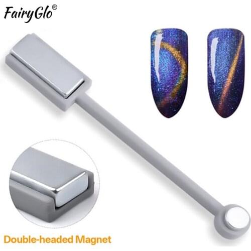FairyGlo Nail Art Equipment Magnet Cat Eyes Magnet Tools Nail Gel Polish Art Manicure Equipment Magnet Stiker 2 Ways Tools