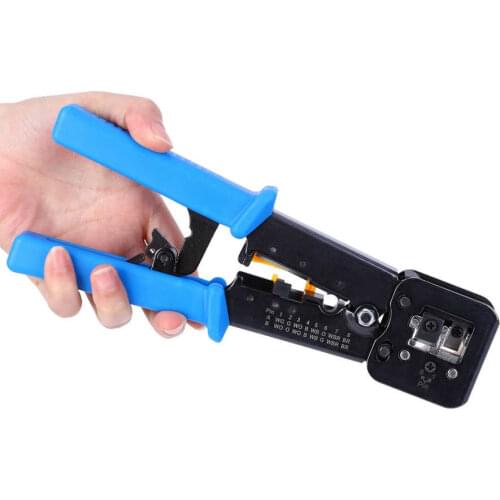 JL-376T Multifunctional Network Wire Crimper Stripper Automatic Cable Crimping Stripping Pliers 4P 6P 8P Capacity