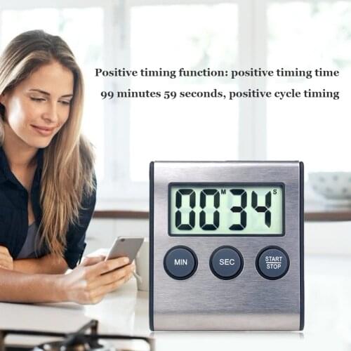 Multifunctional LCD Digital Screen Kitchen Countdown Timer Stopwatch Cooking Baking Alarm Reminder Magnet Clock with Stand