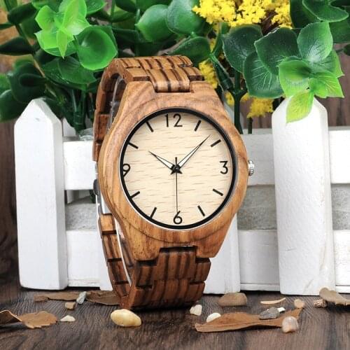 Luxury Brand BOBO BIRD Watch Men Wooden Watches Male Zebrad Wood Strap Wristwatches Reloj Masculino Handmade Quartz Wristwatches