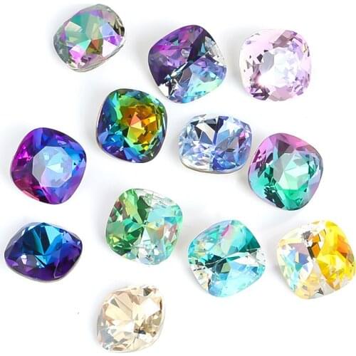 XiChuan New Top Square Gem Crystal Rhinestone 10pcs Fancy Stone Flatback Self Adhesive Rhinestone Crystal For DIY Jewelry Making