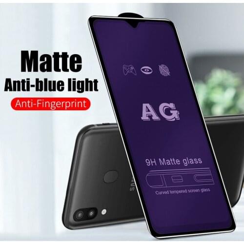 Oppo Realme 6 5 3 5i X2 pro XT C3 C2 cubierta completa Anti azul mate Protector de pantalla de vidrio templado