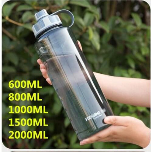 600/800/1000/1500/2000ML Large Capacity Plastic Water Bottles Portable Space Bottle Oversized Outdoor Sports Water Bottle