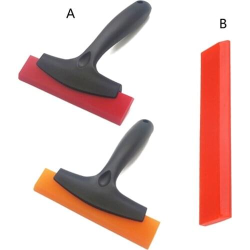 Portable Cleaning Scraper for Window Tint Film Installing Handheld Cleaning Bulldozer Squeegee with Soft Handle