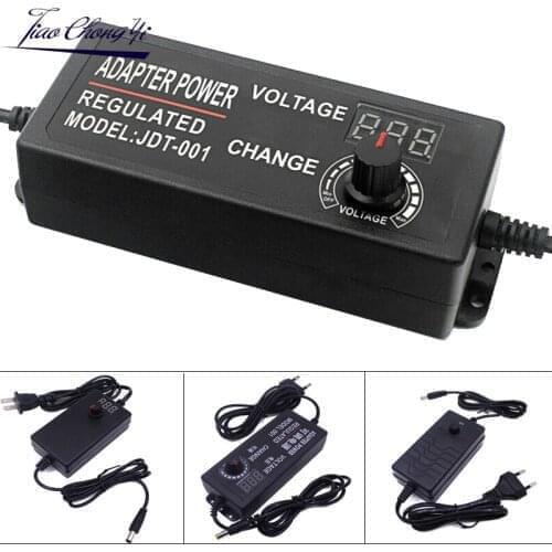 New Adjustable AC/DC Switching Regulated LED Power Supply Converter with LED Display DC 3V 9V 24V 12V 1A 2A 3A 5A For LED Strip