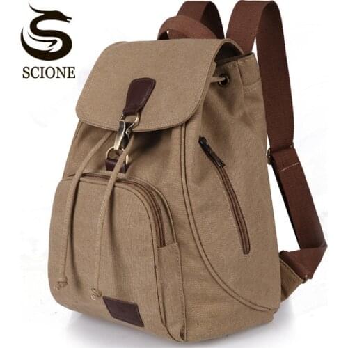 Retro Canvas Women Backpack 2020 High Quality For Teenage Girls Female School Shoulder Laptop Bag Mochila Travel Shoulder Bag