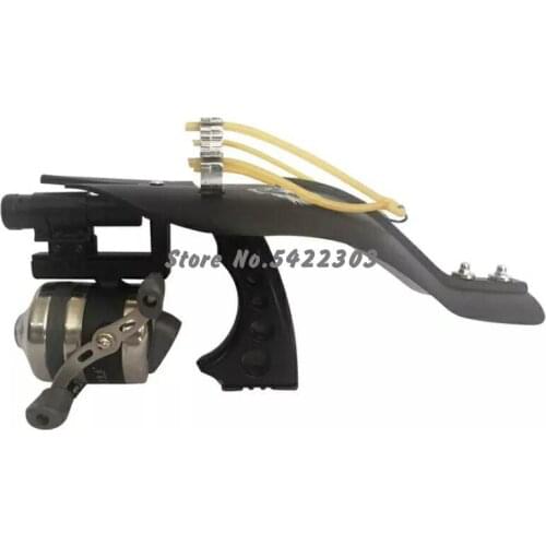 Fishing Slingshot Hunting Slingshot Set Outdoor Shooting Fishing Reel + Darts + Rubber Tube Flashlight And Other Suits Tools
