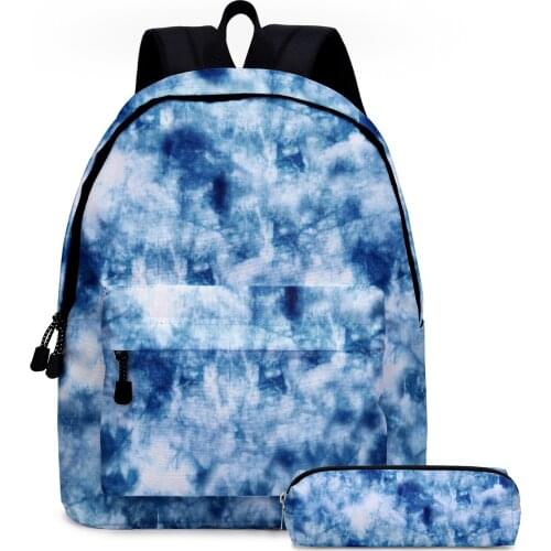 Tie dye Backpacks for girls padded Travel Bag men Camping Bag student pencil box school bag Mochila Rucksack design 16.9 inch