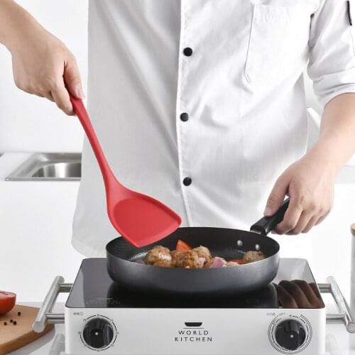 Spatula High Temperature Resistant All-Inclusive Silicone Pot Spatula Cooking Frying Pan Silicone Kitchen Chinese Spatula