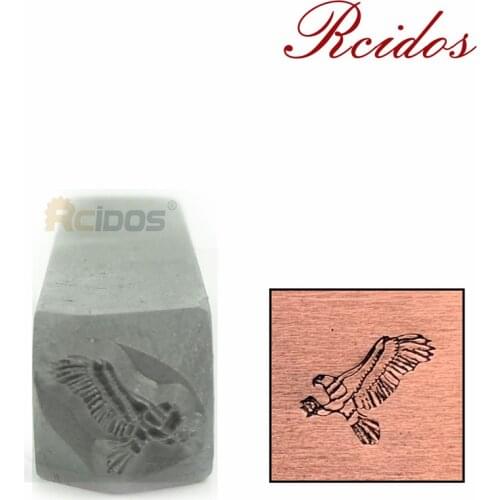 Sky Eagle Design Stamp 8x6.7mm(Width x Height),RCIDOS DIY Bracelet/jewelry symbols steel Stamp
