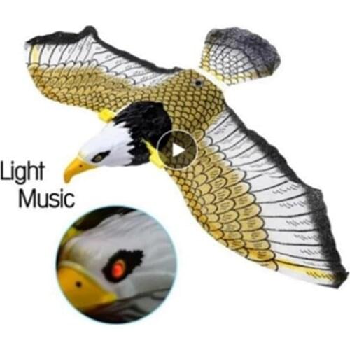 Luminous Bird With Music Repellent Hanging Eagle Flying Bird Scarer Garden Decoration Portable Flying Bird Garden Decoration