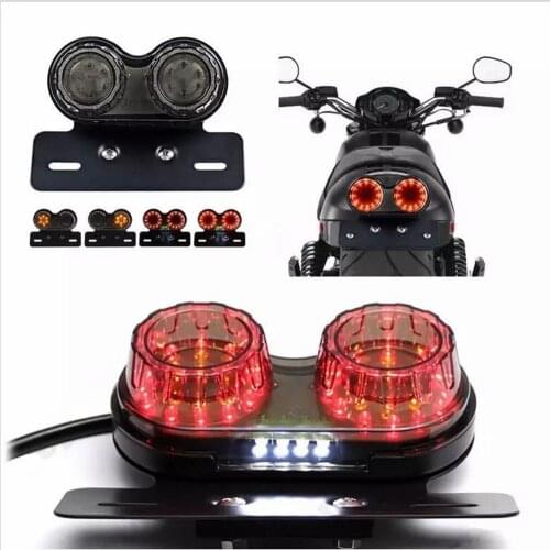 Universal Custom Motor Motorcycle Tail Light and License Plate Holder Turn Signals Brake Stop Lights for motor Kawasaki