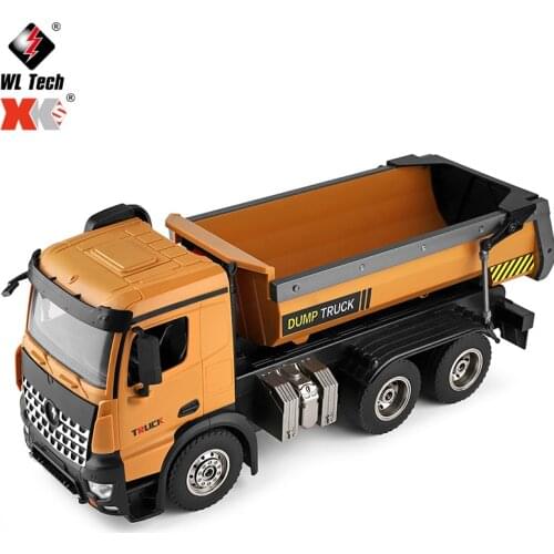 WLTOYS 14600 1:14 4WD RC Car Remote Control 2.4G Radio Control RC Car Toy Dirt Dump Truck Engineering Series Load Dump Truck Toy