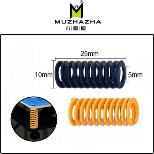 5PCS 3D Printer Parts Spring Heated Bed 10*25MM Hot Plate 3D Printer accessories Reprap Imported For CR-10 CR-10S MK2B MK2A