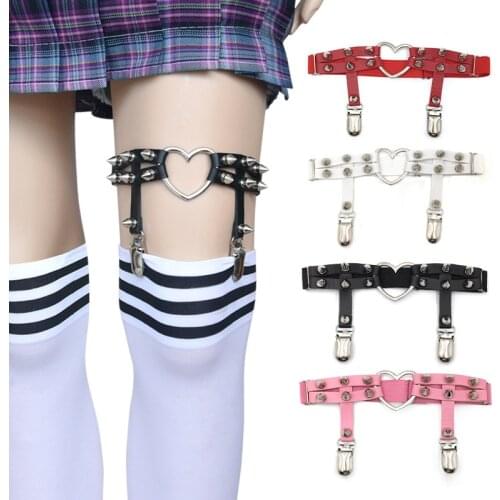 1PC Fashion Harajuku Sexy Lady Punk Gothic Leather Harness Tight Suspenders Strap Leg Ring Elastic Garter Belt Bondage Belt