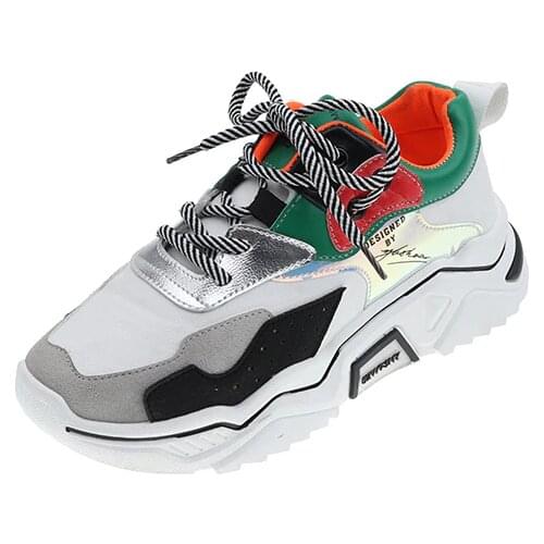 2021 new fashion womens thick-soled casual sneakers net red casual student sneakers burst couple shoes