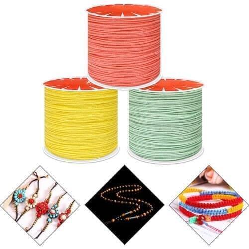 0.8mm Nylon Threads Macrame Cord Bracelet Braided String For DIY Handmake Chinese Knot Tassels Beading Thread String Silk Wire