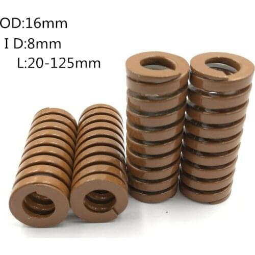 2Pcs Spiral Stamping Compression Die Spring brown 16 x 8 x 20/25/30/35/40/45/50/55/60/65/70/75/80/90/100/125/150mm