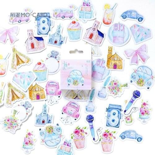 46Pcs/Box Stationery Stickers Diy Gift Card Photo Album Diary Scrapbook Mini Stickers School Supplies Packaging Sealing Sticker