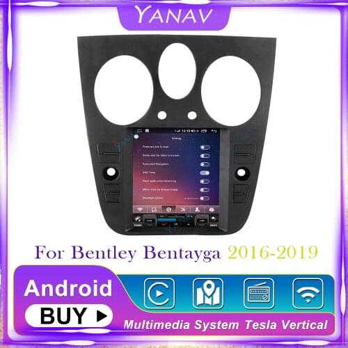 Android Stereo Receiver Car Radio GPS navigation For Bentley Bentayga 2016-2019 HeadUnit Video Multimedia Player Vertical Screen