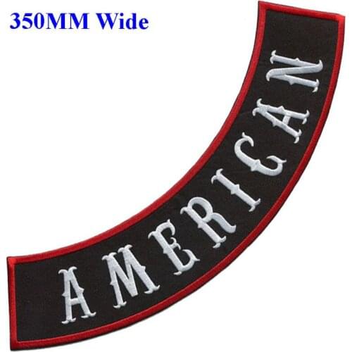 350MM wide AMERICAN Rocker jacket for full back embroidery patch/biker vest patches/patch biker/chaqueta moto