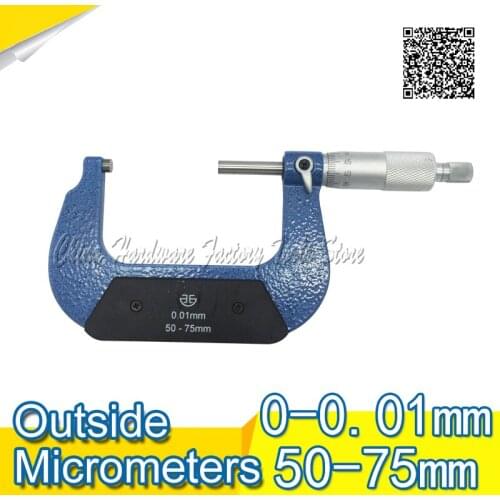 Free Shipping XIBEI 50-75mm Good Quality High Accuracy Yellow Outside Micrometer 50-75