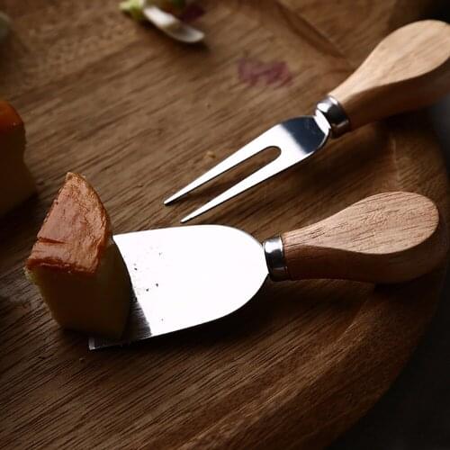 DHL 20 sets 1 set 4 stks Messen Bard Set Eiken Handvat Kaas Mes Kit Keuken Koken Gereedschap Nuttig Accessoires